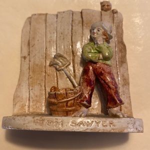 Tom Sawyer Colorful Sebastian miniature figurine rare & unique Sticker on bottom